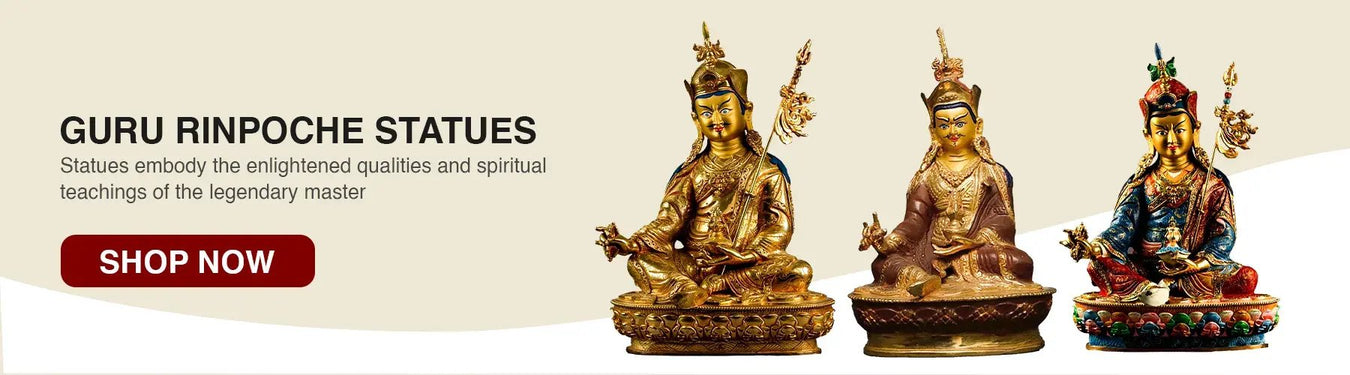 Real gold plated & bronze Guru Ringpoche Statues 