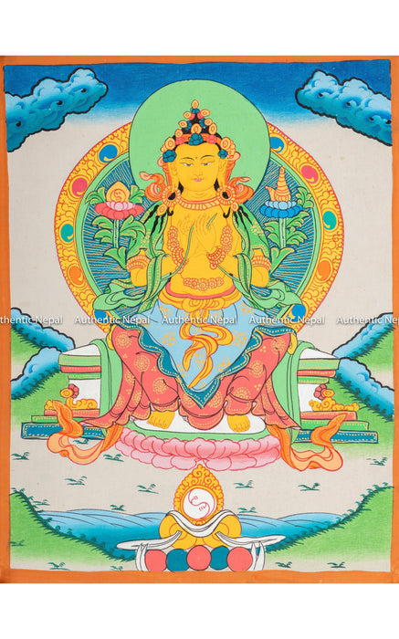 Maiteya Buddha Thangka 39*28 CM