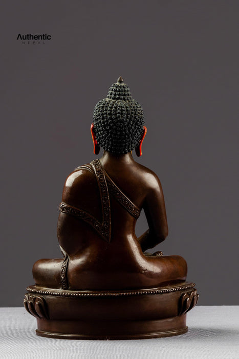 Oxidized & Gold Plated Amitabh Buddha Statue 20CM