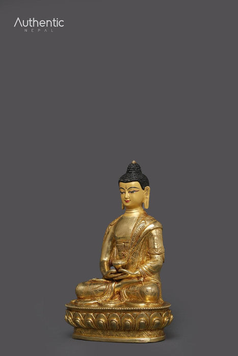 24K Gold plated Amitabh Buddha Statue 20 CM