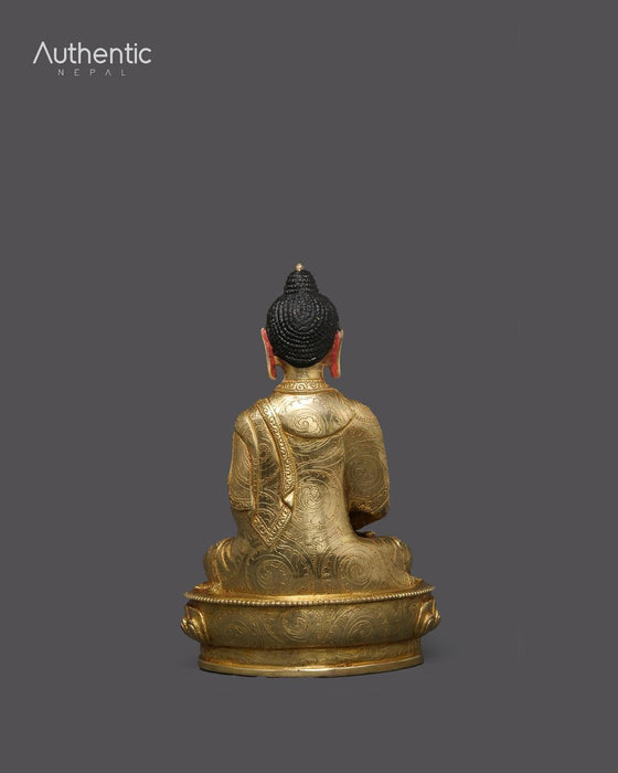 24K Gold plated Amitabh Buddha Statue 20 CM