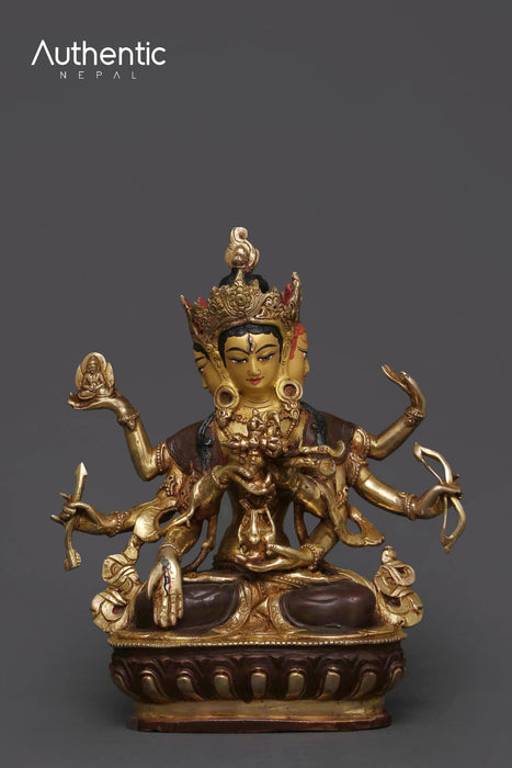 24K Gold Plated Namgyalma Statue 22 CM