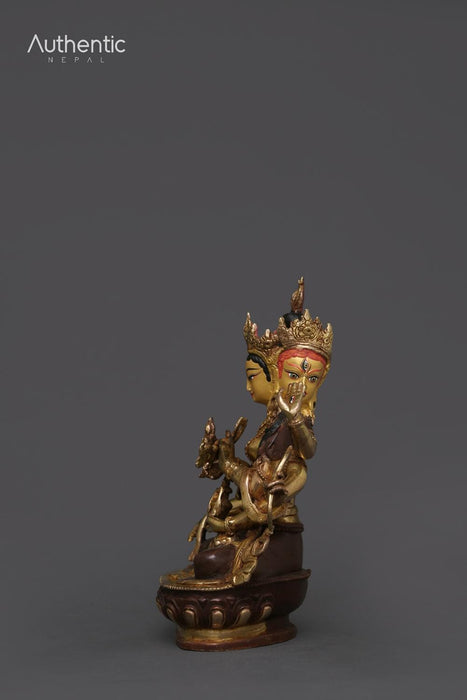 24K Gold Plated Namgyalma Statue 22 CM