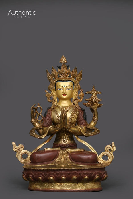 Compassionate Bodhisattva Chenrezig Statue 33 CM