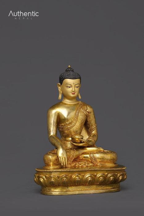 24K Gold Plated Shakyamuni Buddha statue 8 CM