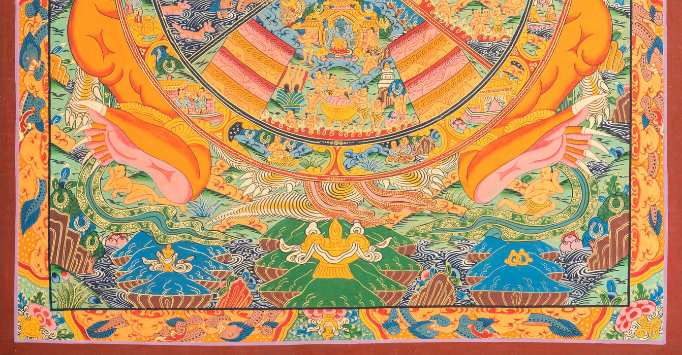 Buddhist Wheel of Life 68*53 CM