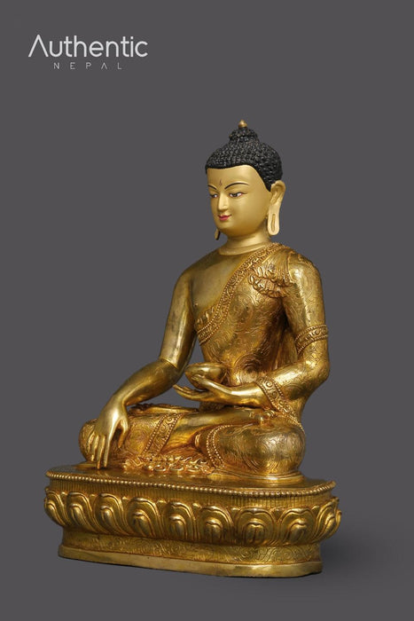 24K Gold Plated Shakyamuni Buddha statue 8 CM