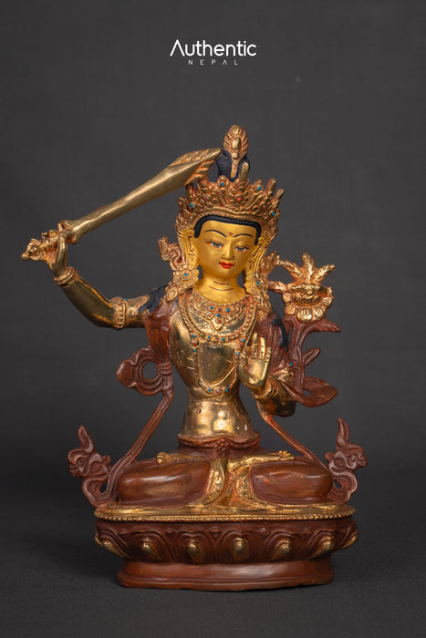 Tibetan Bodhisattva Manjushri Statue 20 CM