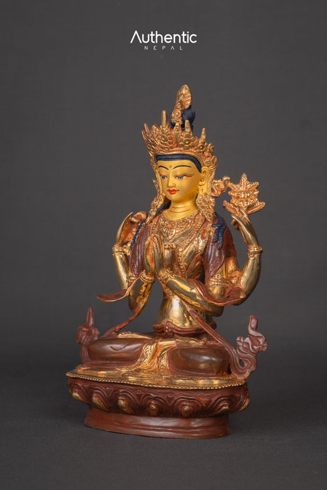 Compassionate Bodhisattva Chenrezig Statue 20 CM