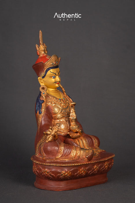 Gold Plated Handicraft Guru Rinpoche Statue 20 CM