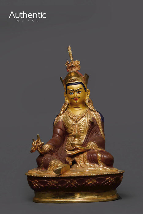 Half Gold Guru Rinpoche Sculpture 22 CM