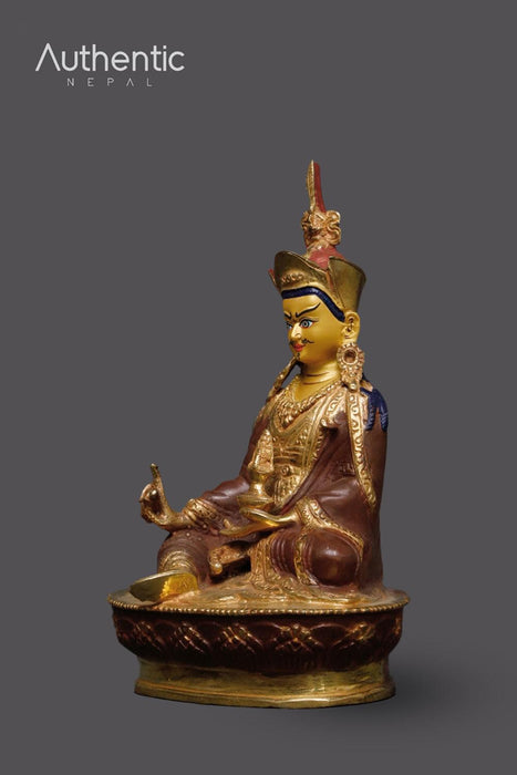 Half Gold Guru Rinpoche Sculpture 22 CM