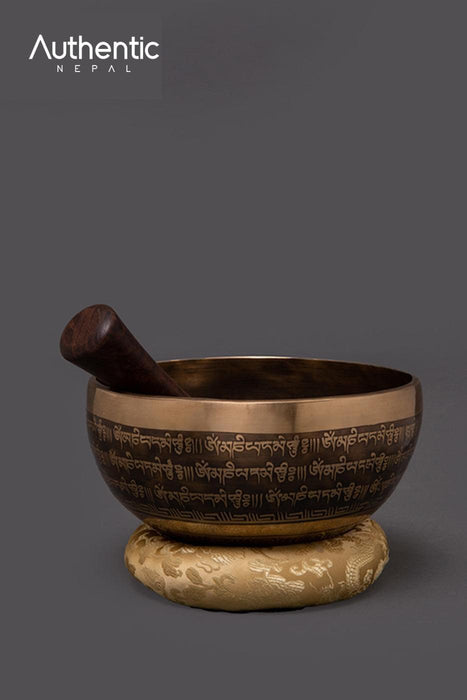 Double Dorjee Handmade Tibetan Singing Bowls 19CM