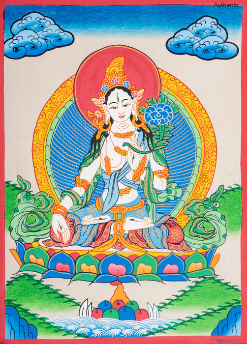 White Tara Thangka 39*28 CM