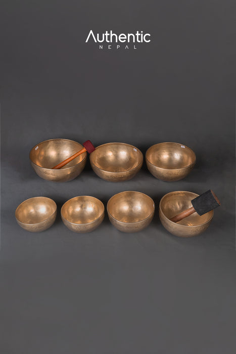 7 Chakra Set Singing Bowls